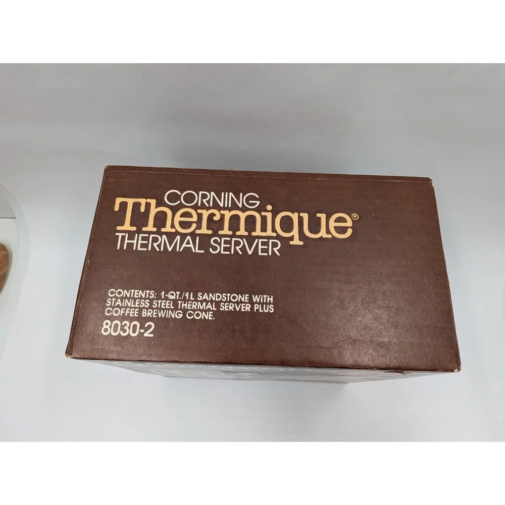 Corning Thermique Thermal Server 1qt Sandstone Stainless Steel Carafe 8030-2